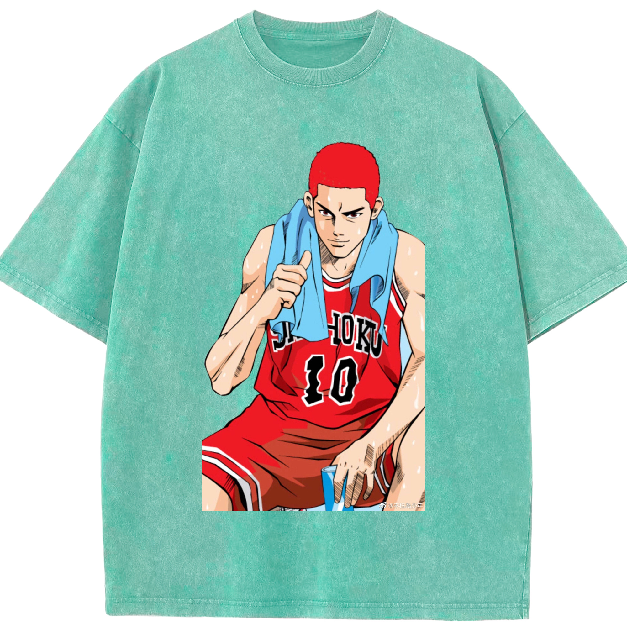 （画像用） SLAM DUNK／スラムダンク 綿100% ヴィンテージ風 半袖Tシャツ（フロントプリント）